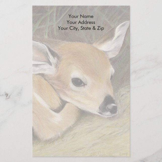 Spring Fawn Stationery (Front)