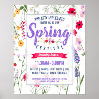 Spring festival Fling Flyer Spring Break poster