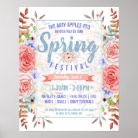 Spring festival Fling Flyer Spring Break poster