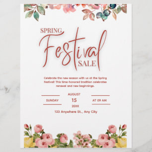 Spring Festival Flyer, Spring Party Flyer, Spring  Flyer