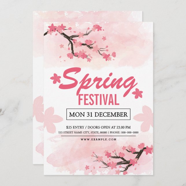 Spring Festival Flyer Template (Front/Back)