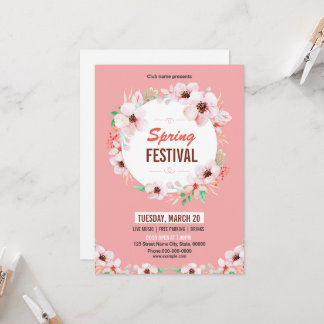 Spring Festival Invitation Flyer Template