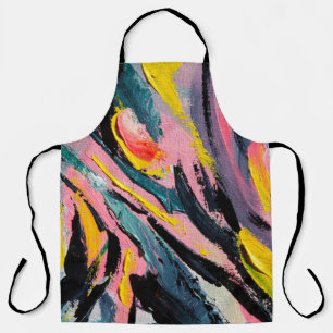 Spring Festival. Multicolored texture painting. Ab Apron