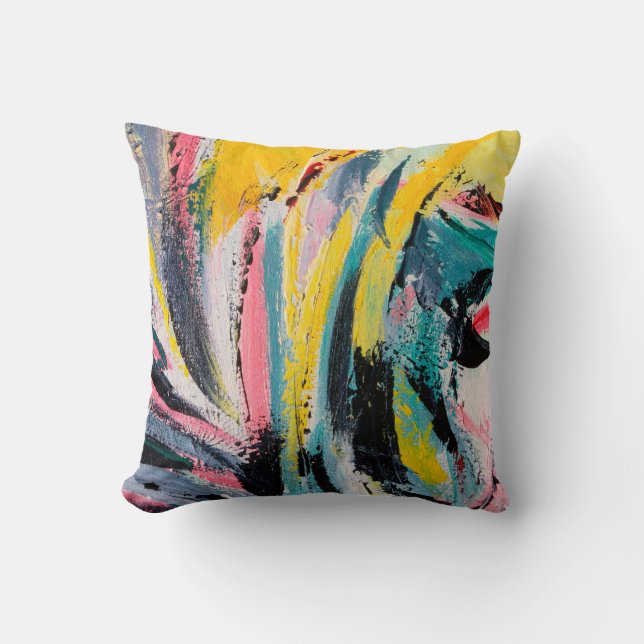 Spring Festival. Multicolored texture painting. Ab Cushion (Front)