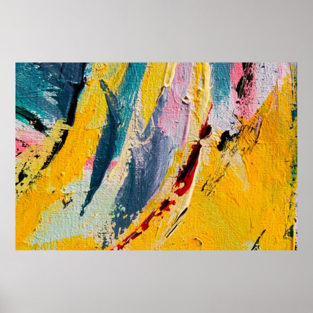 Spring Festival. Multicolored texture painting. Ab Poster (Front)