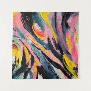 Spring Festival. Multicolored texture painting. Ab Tapestry