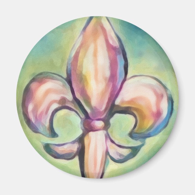 Spring Fleur De Lis Magnet (Front)