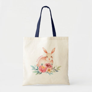 Spring Fling Easter Bunny   Personalised Tote Bag
