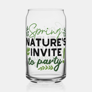 Spring Fling Party - Nature's Celebration Call Can Glass