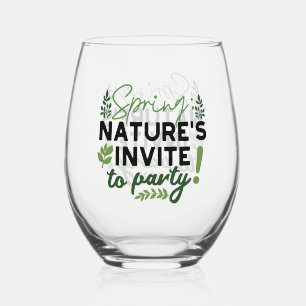 Spring Fling Party - Nature's Celebration Call Stemless Wine Glass