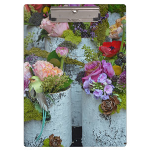 Spring floral arrangements clipboard