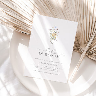 Spring Floral Baby in Bloom Baby Shower   Invitation