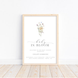 Spring Floral Baby in Bloom Baby Shower   Poster