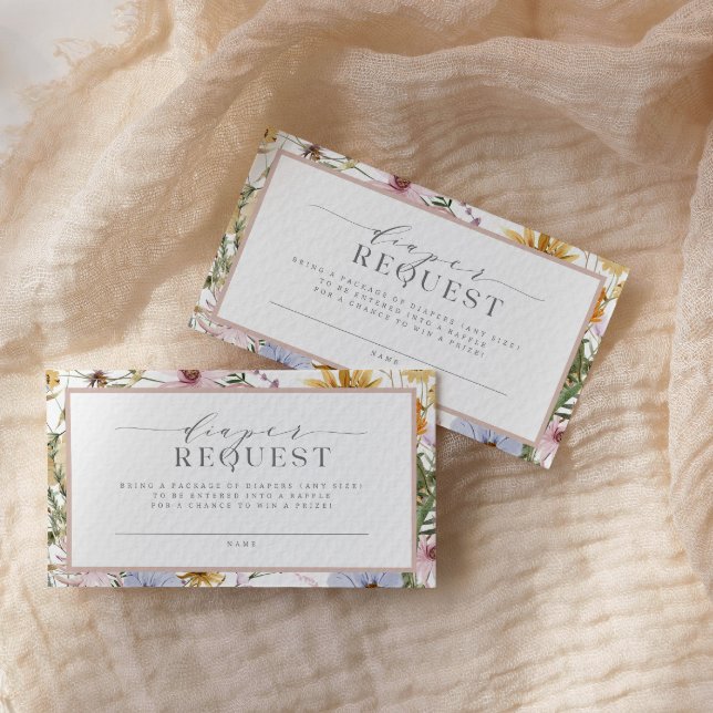 Spring Floral Baby in Bloom Diaper Raffle | Enclosure Card (Creator Uploaded)