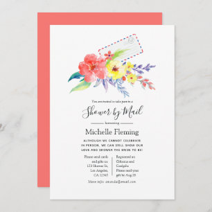 Spring Floral Baby or Bridal Shower by Mail Invitation