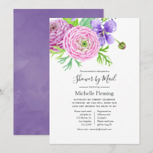 Spring Floral Baby or Bridal Shower by Mail Invitation
