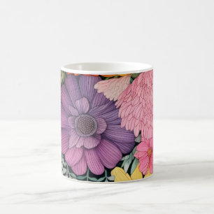 Spring floral background. coffee mug