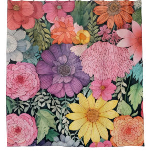 Spring floral background. shower curtain