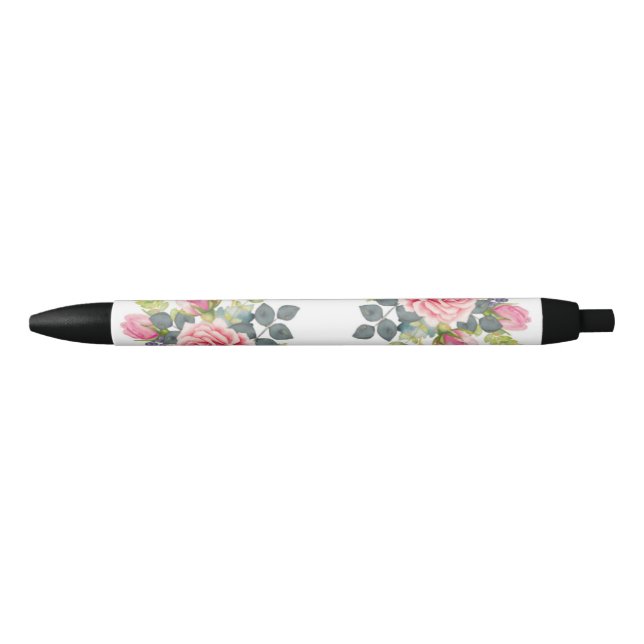 Spring floral black ink pen (Front)