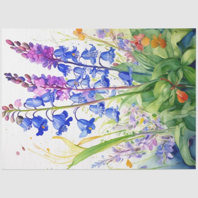 Spring Floral Bluebells Tissue Paper (Front)