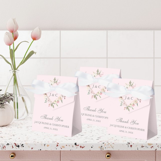 Spring Floral Blush Peony Wedding Favour Box (Creator Uploaded)