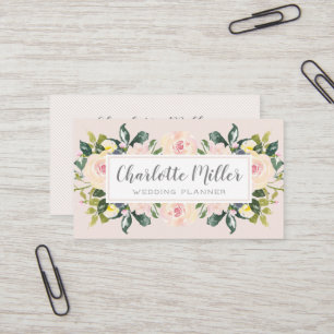 Spring Floral Blush Watercolor Business Card