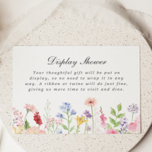 Spring Floral Border Display Shower Enclosure Card