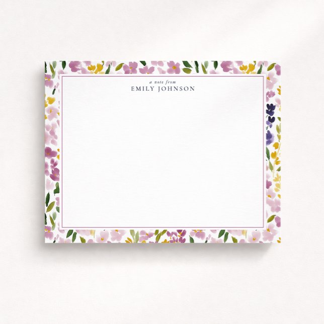 Spring Floral Border Note Card (Creator Uploaded)