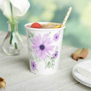 Spring Floral Botanical Paper Cups – Colourful