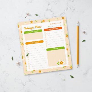 Spring Floral Bouquets Daily Planner Notepad