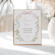 Spring Floral Bow Wreath Flower Bar