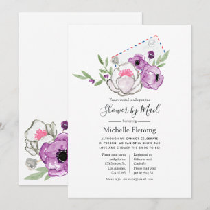 Spring Floral Bridal or Baby Shower by Mail Invitation