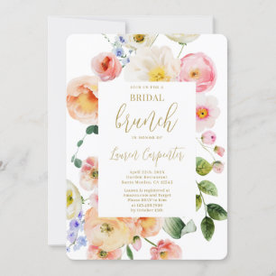 Spring Floral Bridal Shower Brunch Invitation