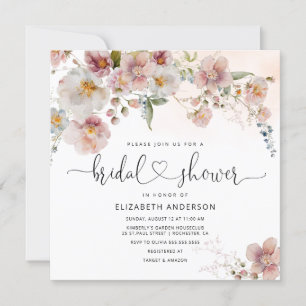 Spring Floral Bridal Shower Invitation