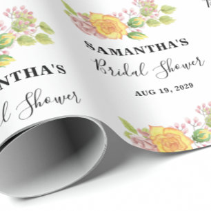 Spring Floral Bridal Shower Wrapping Paper