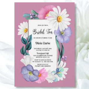 Spring Floral Bridal Tea Bridal Shower Invitation