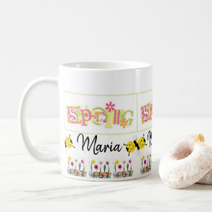 Spring Floral Bumblebee Mug