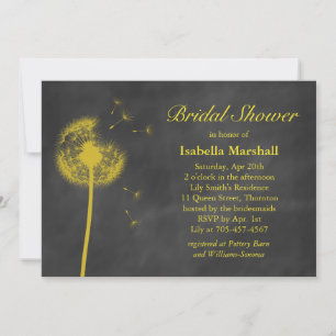 Spring Floral Chalkboard Bridal Shower Invitation