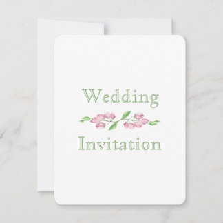 Spring Floral Cherry Blossom Wedding Invitation