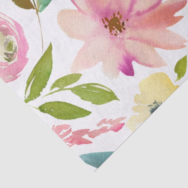 Spring Floral Colourful Happy Multi Use Tissue Paper (Detail)