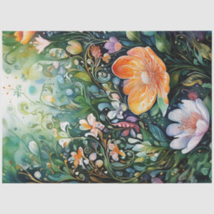 Spring Floral Colourful Tissue Paper