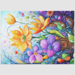 Spring Floral Colourful Tissue Paper