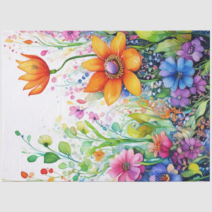 Spring Floral Colourful Tissue Paper