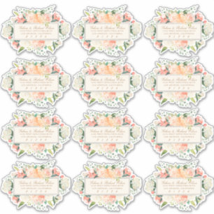 Spring Floral Couple Return Address Labels