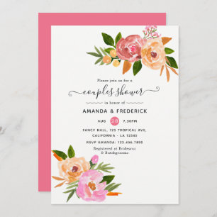 Spring Floral Couples Shower Invitation