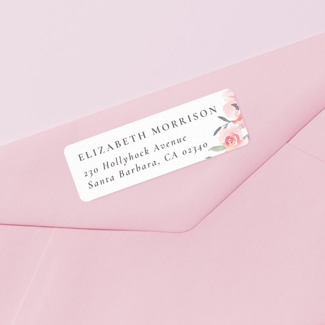 Spring Floral Custom Name & Return Address (Return Address Label Mock-up)