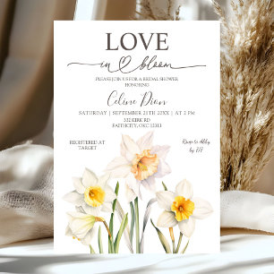 Spring Floral Daffodil Bridal Shower Invitation