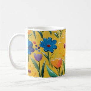 Spring floral design coffee mug