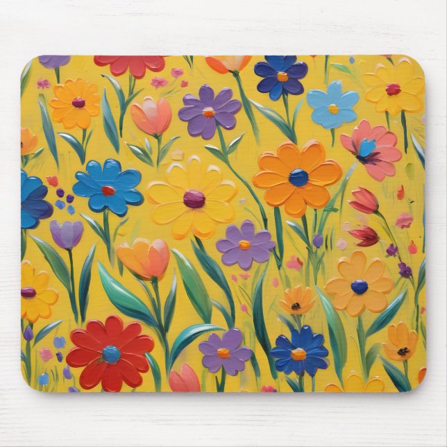 Spring floral design mouse mat (Front)