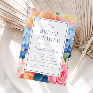 Spring Floral Elegant Bridal Shower Invitation